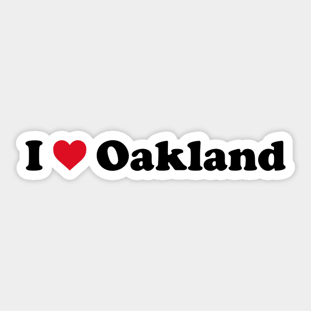 I Love Oakland Sticker by Novel_Designs